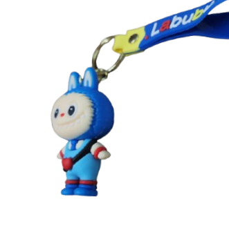 Blue Labubu Keychain