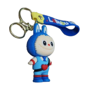 Blue Labubu Keychain