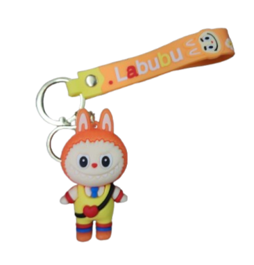 Orange Labubu Keychain